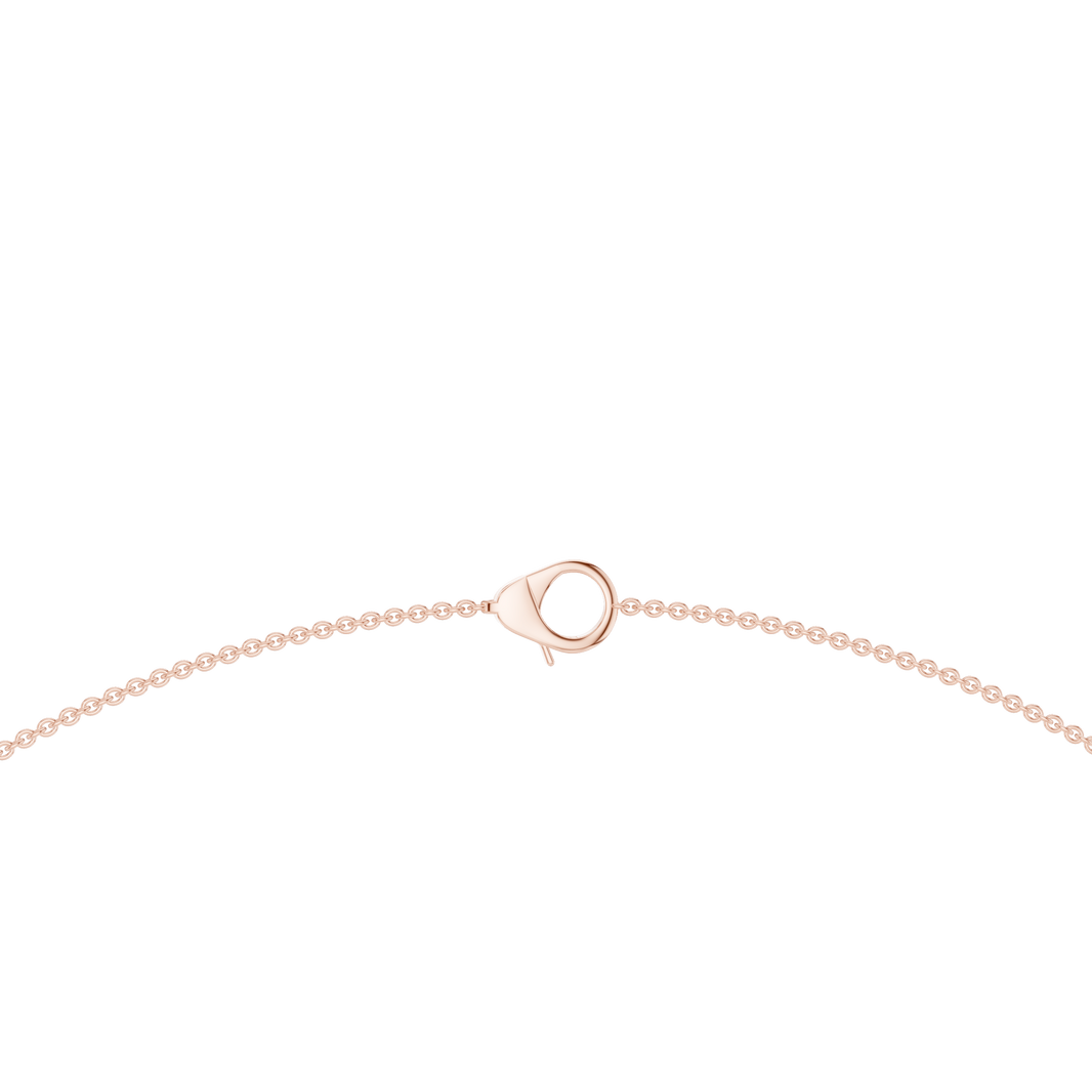 Emerald and Marquise Bezel Station Necklace in rose 925 sterling silver, view 4