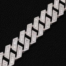 16MM Baggate inside white gold Frost Chain Cuban Bracelet