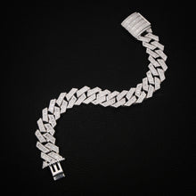 16MM Baggate inside white gold Frost Chain Cuban Bracelet