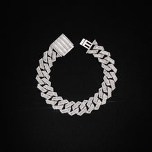 16MM Baggate inside white gold Frost Chain Cuban Bracelet