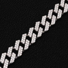 8MM Iced Cuban Link Bracelet – White Gold Edition