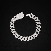 8MM Iced Cuban Link Bracelet – White Gold Edition