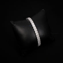 6MM,8MM Iced WHITE GOLD Baguette Cuban Bracelet