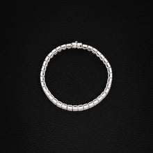 6MM,8MM Iced WHITE GOLD Baguette Cuban Bracelet