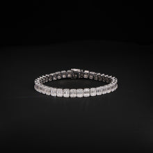6MM,8MM Iced WHITE GOLD Baguette Cuban Bracelet