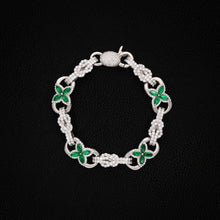 Emerald Bloom Diamond White gold Link Bracelet