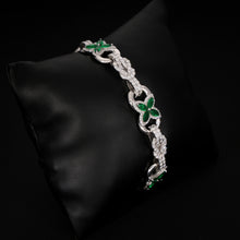 Emerald Bloom Diamond White gold Link Bracelet