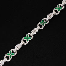 Emerald Bloom Diamond White gold Link Bracelet