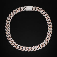 20MM Iced Rose Gold & White Cuban Link Chain