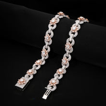 Royal Iced Floral white gold Cuban Chain