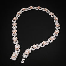 Royal Iced Floral white gold Cuban Chain
