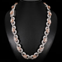 Royal Iced Floral white gold Cuban Chain