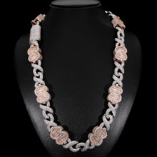 Infinity x Rose Gold Dollar Iced Cuban Chain