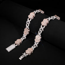 Infinity x Rose Gold Dollar Iced Cuban Chain