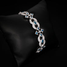Blue Ice WHITE GOLD Blossom Bracelet