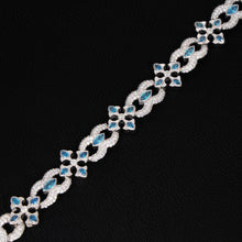 Blue Ice WHITE GOLD Blossom Bracelet
