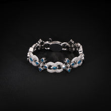 Blue Ice WHITE GOLD Blossom Bracelet