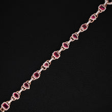 RED RUBBY ROSE GOLD BRACELET