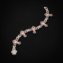 Candy yellow gold jessus cross bracelet