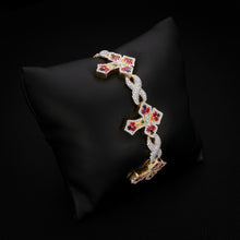 Candy yellow gold jessus cross bracelet