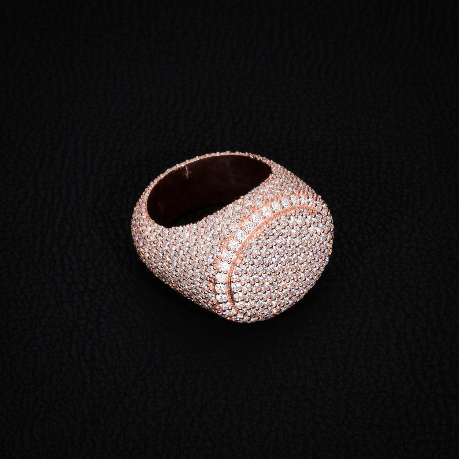 Rose GOLD VVS Diamond Oval Dome Ring