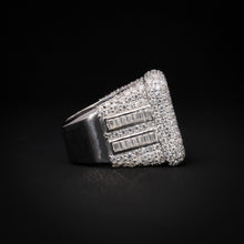 Iced Baguette Block Ring