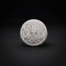 Iced Leaf Emblem Ring