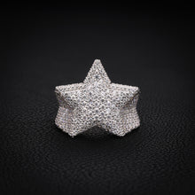 North Star WHITE GOLD Iced Ring