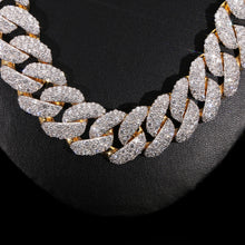 24MM Gold Dior Lock Iced Cuban Chain