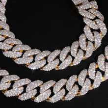 24MM Gold Dior Lock Iced Cuban Chain