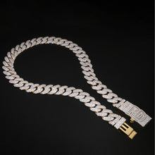 24MM Gold Dior Lock Iced Cuban Chain