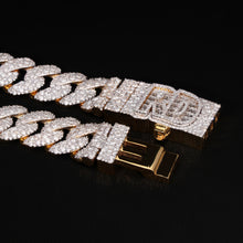 24MM Gold Dior Lock Iced Cuban Chain