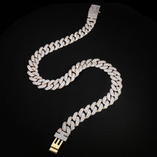 24MM Gold Dior Lock Iced Cuban Chain