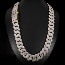 24MM Gold Dior Lock Iced Cuban Chain