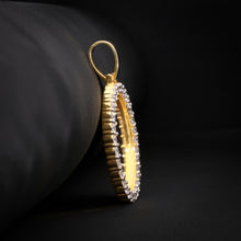 Iced Gold Round Bezel Pendant