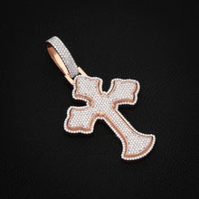 Royal Iced Cross Pendant (Rose Gold)