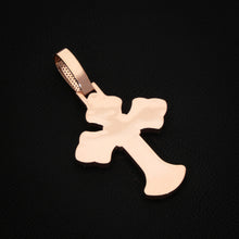 Royal Iced Cross Pendant (Rose Gold)