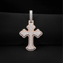 Royal Iced Cross Pendant (Rose Gold)
