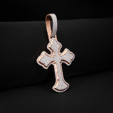 Royal Iced Cross Pendant (Rose Gold)