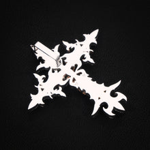 Divine ROSE GOLD Flame JESSUS Cross Pendant