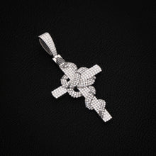Twisted Cross Ice Pendant