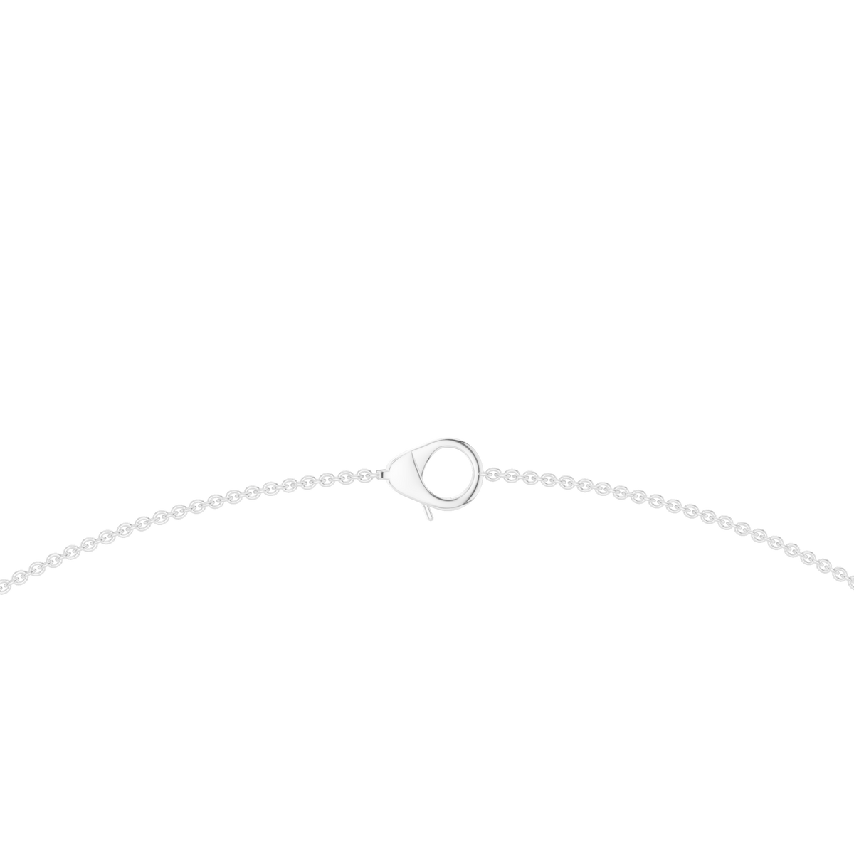 Emerald and Marquise Bezel Station Necklace in white 925 sterling silver, view 4