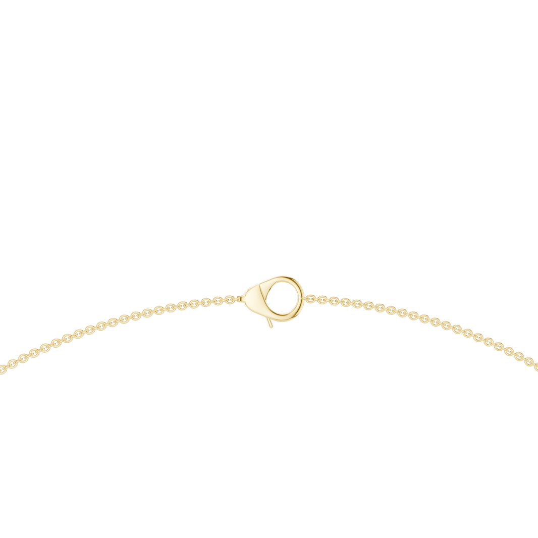 Emerald and Marquise Bezel Station Necklace in yellow 925 sterling silver, view 4
