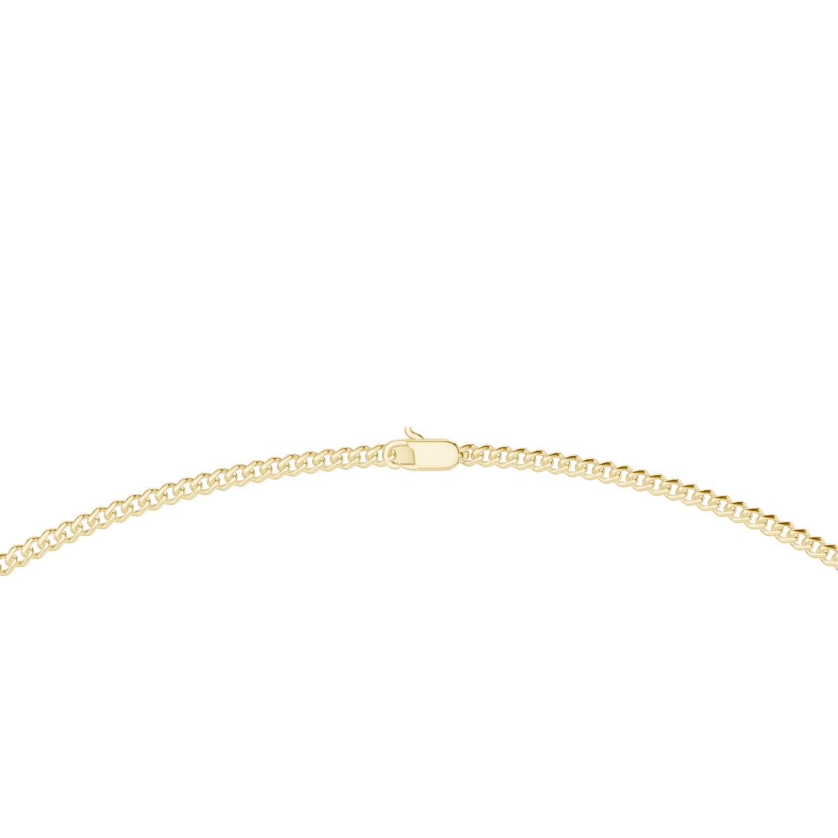 Curb Chain Necklace in yellow 925 sterling silver, view 4