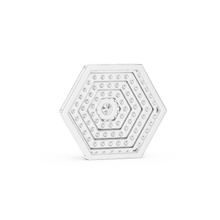 Pavé Hexagon Moissanite Pendant in white 925 sterling silver, view 4