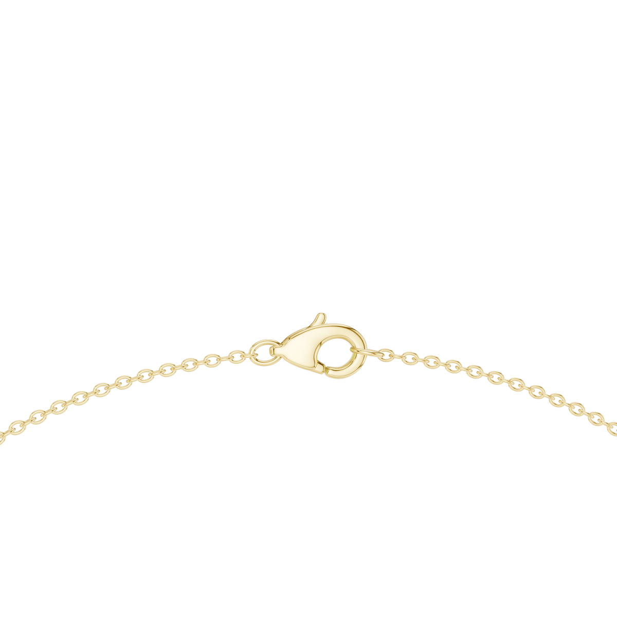 Oval Station Necklace in yellow 925 sterling silver, view 4