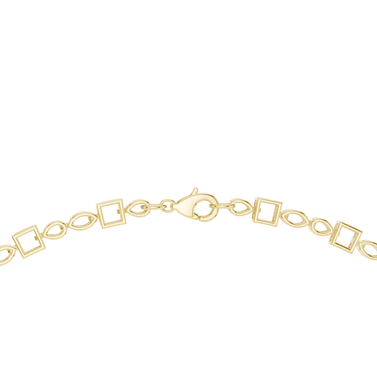 Pear Princess Marquise Cluster Collar Necklace in yellow 925 sterling silver, view 4