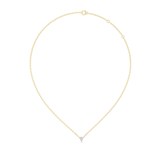 Trillion Moissanite Solitaire Pendant in yellow 925 sterling silver, view 1