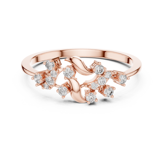Twisted Vine Moissanite Fashion Ring in rose 925 sterling silver, view 4