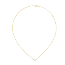East-West Baguette Moissanite Bar Pendant in yellow 925 sterling silver, view 1